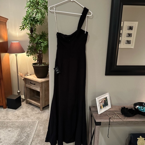 Lulus Your Majesty Black Asymmetrical Mermaid Maxi Dress, SIZE EXTRA SMALL - Picture 7 of 9